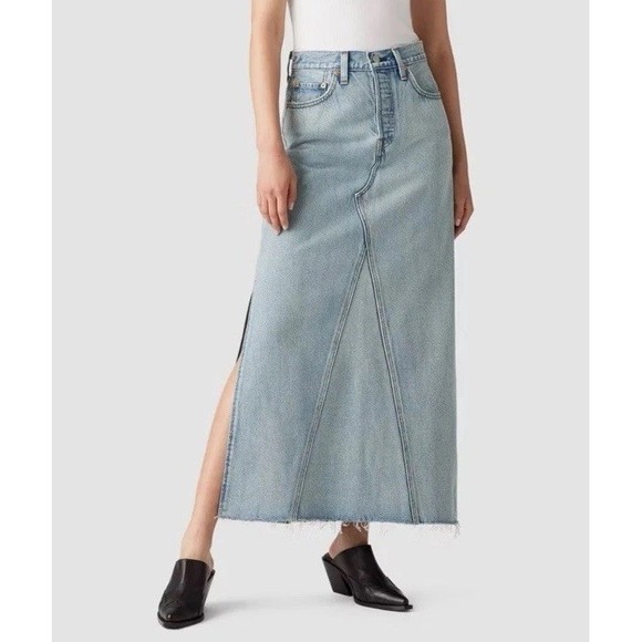 Levi's  Women's Iconic Maxi Skirt - Not In The Mood - Size 28 28" Waist - Picture 1 of 8